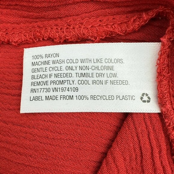 Knox Rose Red Tiered Boho Peasant Long Sleeveless Maxi Dress Large Flowy Bright - Picture 9 of 9